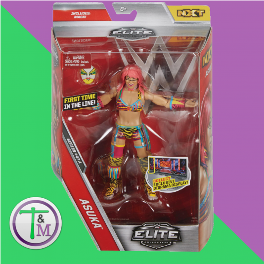 Wwe Asuka - Elite 47 Toy Wrestling Action Figure (533x800), Png Download