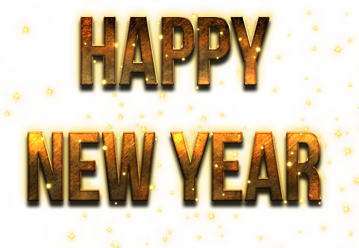 Happy New Year Word Png Free Image - Poster (698x482), Png Download