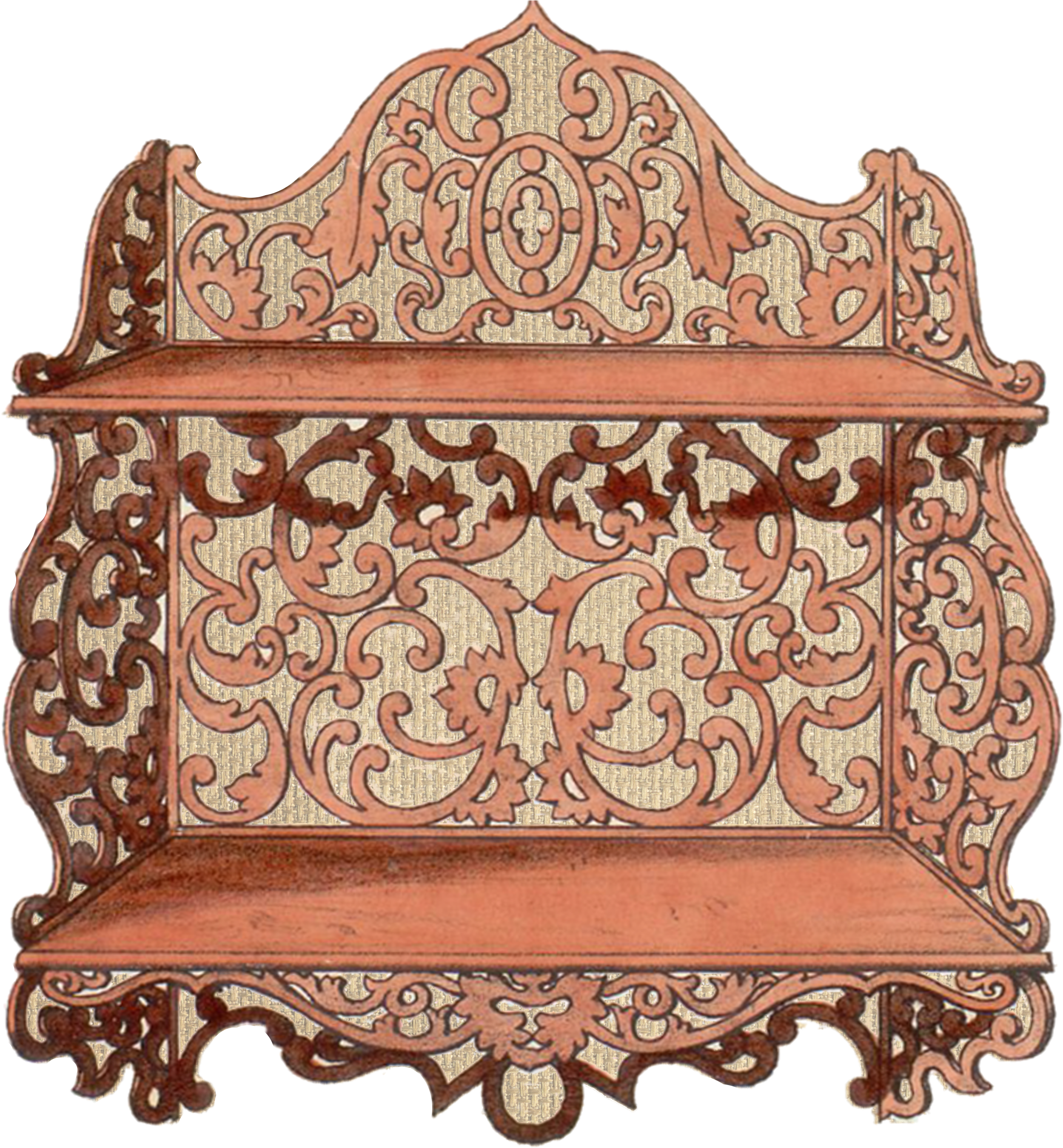 Vintage Bookcase Furniture Antique 910722 - Furniture (2893x2849), Png Download