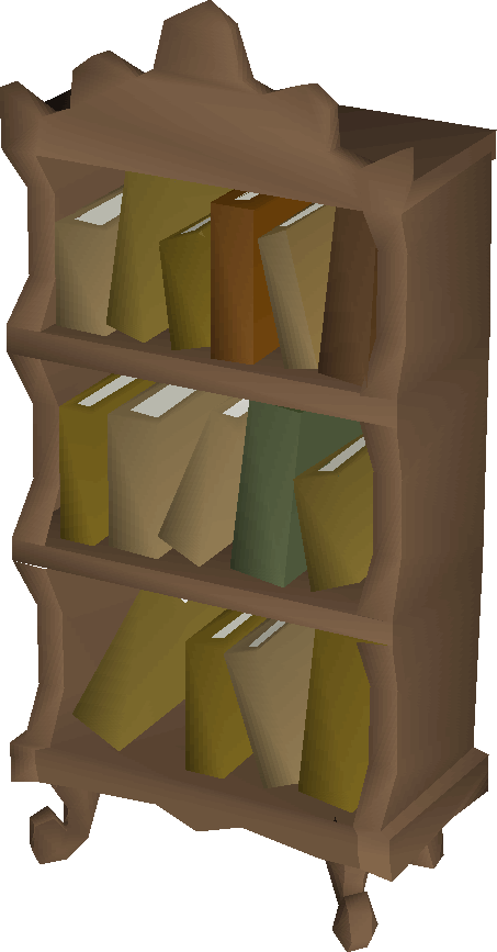 Mahogany Bookcase Built - Oak Bookcase Osrs (453x867), Png Download