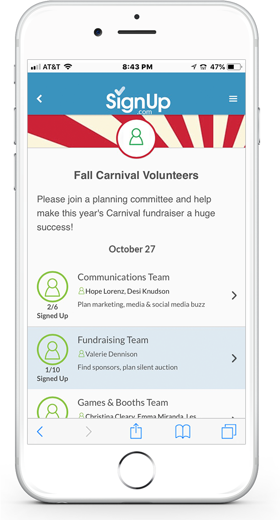 Carnival Volunteer Online Signup Sheets - Volunteerspot, Inc. (557x1050), Png Download
