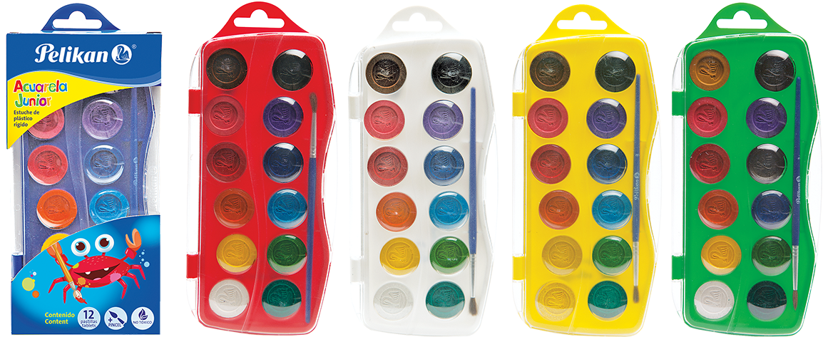 Acuarela Junior Pelikan - Chartpak Inc. 07501203 Pelikan Washable Watercolor (1200x1200), Png Download
