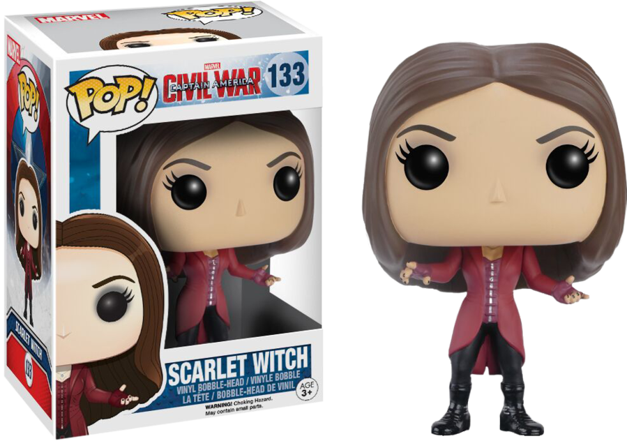 Funko Scarlet Witch Clipart Wanda Maximoff Captain - Funko Pop Scarlet Witch Civil War (899x632), Png Download