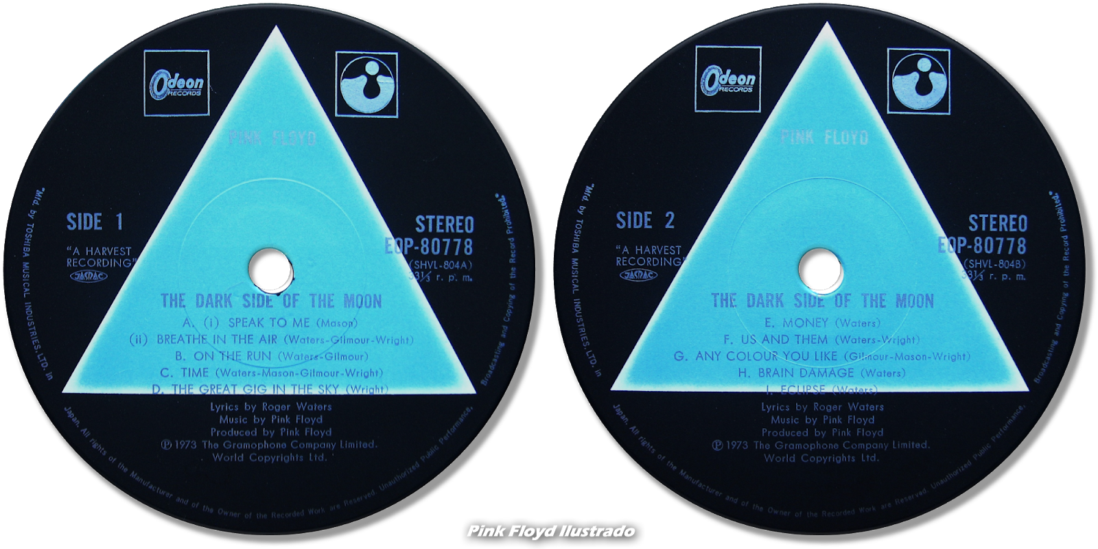 Etiquetas Lados 1 Y - Pink Floyd (1600x800), Png Download