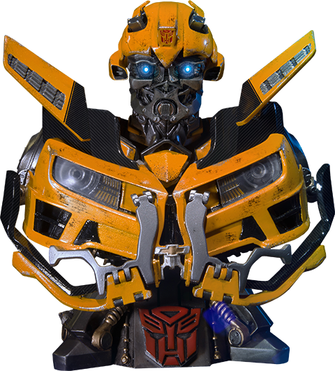 Bumblebee Evolution Three 7” Mini Bust - Premium Bust / Transformers / Dark Side Of The Moon: (480x531), Png Download