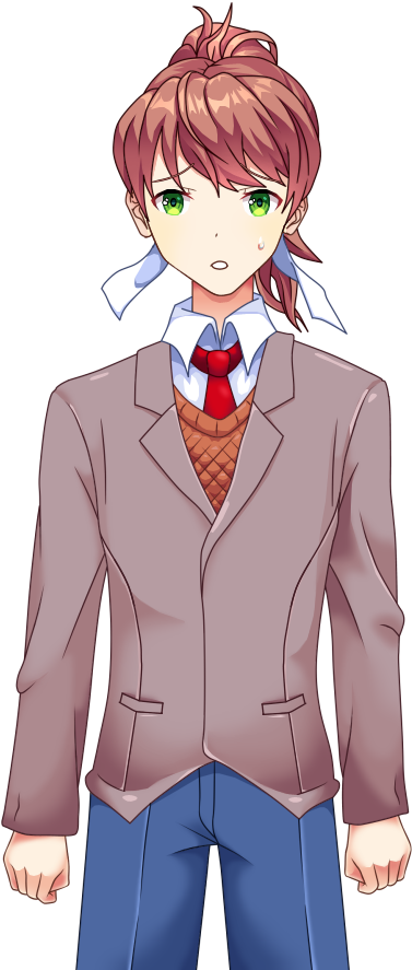 Some Makoto's Sprites I've Done The First 18 Makoto - Doki Doki Literature Club! (710x960), Png Download