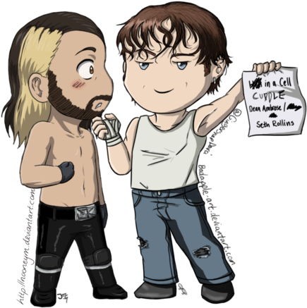 Lol Dean Ambrose Seth Rollins, Wwe Dean Ambrose, Wwe - Wwe The Shield Drawing (500x479), Png Download