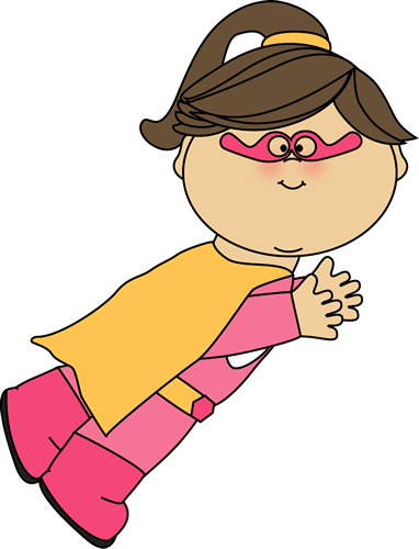 Superhero Girl Flying - Free Superhero Clipart Girl Flying (382x500), Png Download