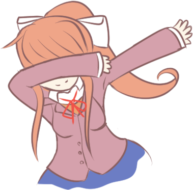 Png - Doki Doki Literature Club Dab (381x381), Png Download
