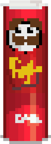 This - Pringles Can Pixel Art (350x500), Png Download
