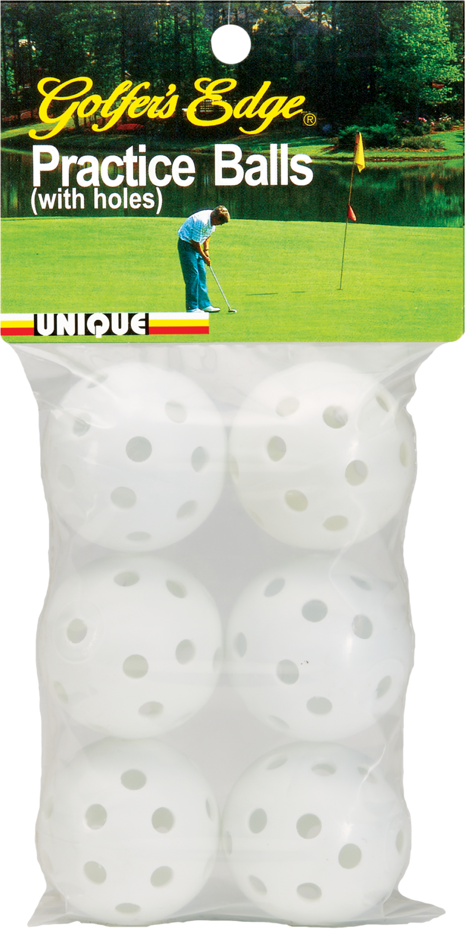 6 / Bag-white Plastic Practice Golf Ball - Futsal (2000x2000), Png Download