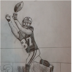 Jordy Nelson - Sketch (400x300), Png Download