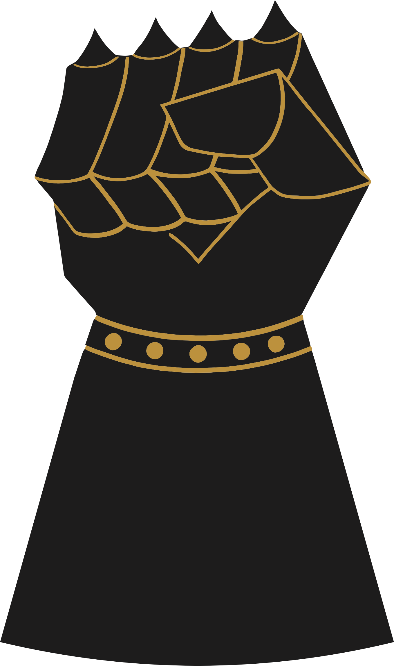 This Free Icons Png Design Of Vintage Gauntlet Fist (1358x2291), Png Download