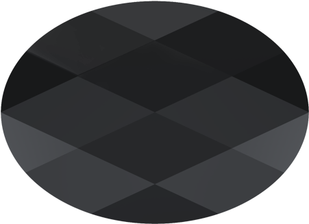5050 14 Je Swarovski Crystal 14x10mm Faceted Oval Jet - Circle (450x450), Png Download