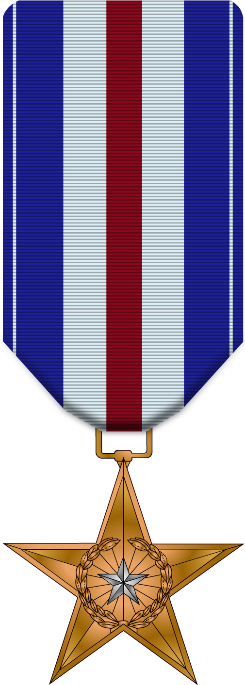 Silver Star Medal - Gas (504x1421), Png Download