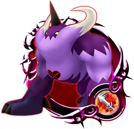 Kingdom Hearts A Slow But Powerful Heartless That Crushes - Behemoth Medal Khux (507x490), Png Download