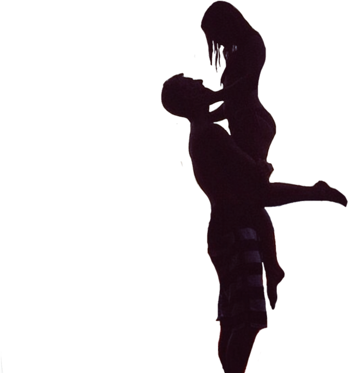 Couple Romance Romantic Silhouette Red Love Inlove - Romantic Silhouette (1024x1024), Png Download