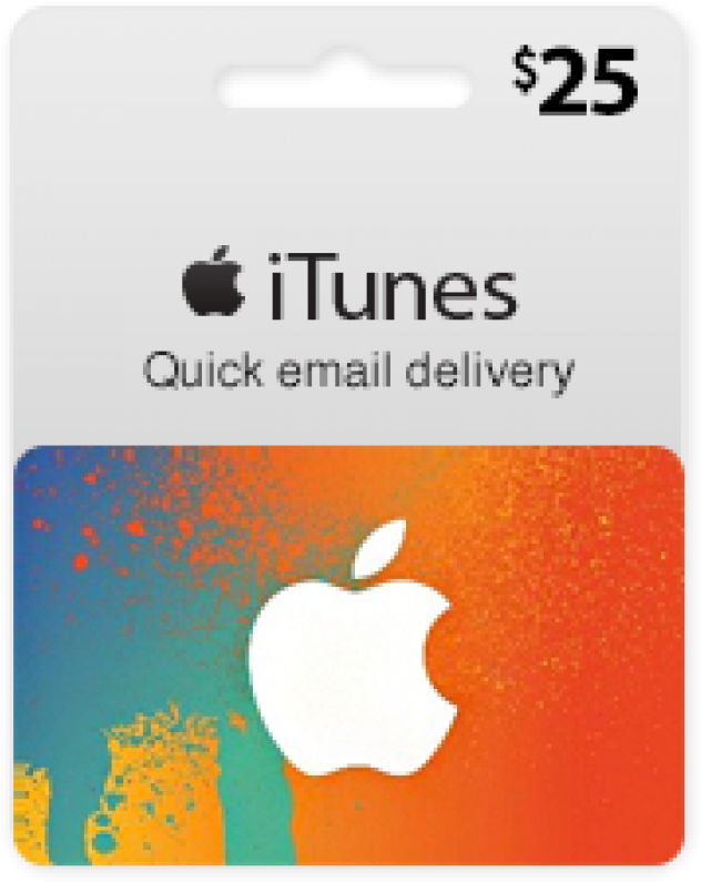 $25 Usa Itunes Gift Card - Usa Itunes Gift Card (email Delivery) (800x800), Png Download