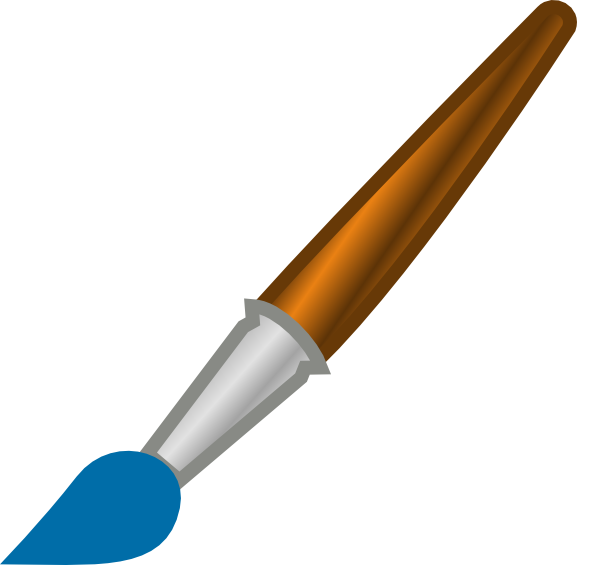 Paint Brush Clip Art At Clker Com Vector Clip Art Online - Paint Brush Clip Art Transparent (600x565), Png Download