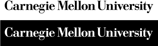 Wordmark Black Regular And Reversed - Carnegie Mellon Logo Black (600x200), Png Download