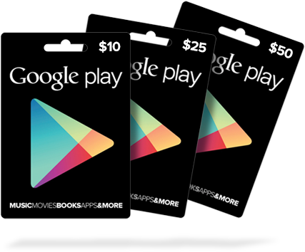 Google Play Gift Codes - Google Play Card Sizes (445x385), Png Download