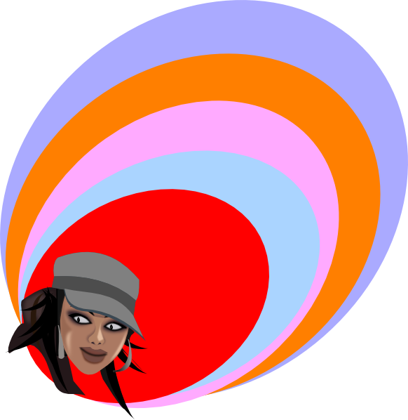 Young Woman In 5 Spheres Clipart Png For Web (582x598), Png Download