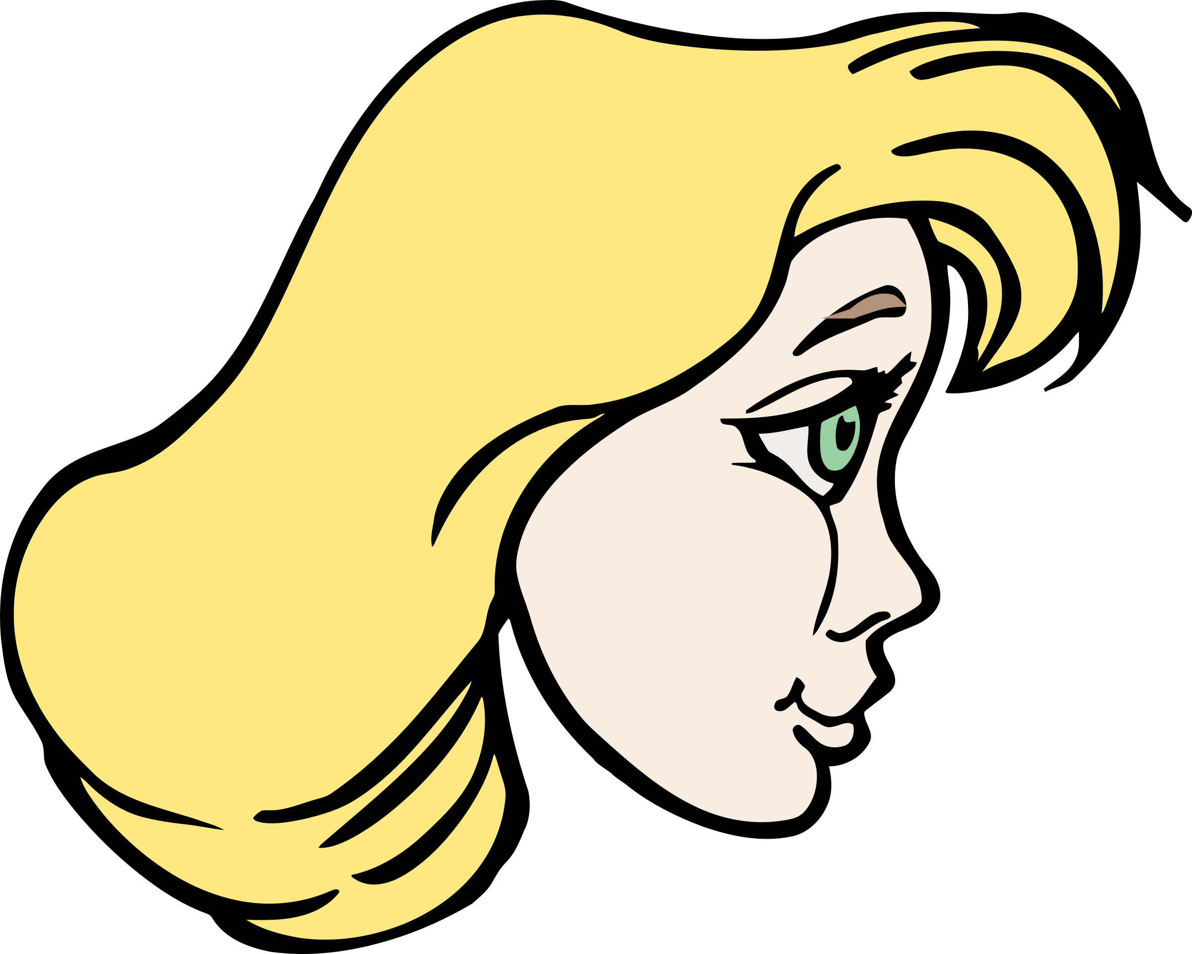 Women Clipart Profile - Profile Face Clip Art (2400x1920), Png Download