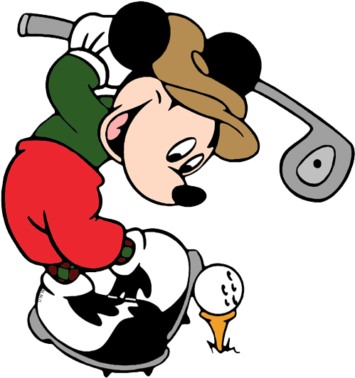Mickey Mouse Clip Art Disney Clip Art Galore - Mickey Golf (505x536), Png Download