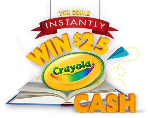 You Could Instantly Win $25 In Crayola® Cash - Crayola Cash (654x408), Png Download