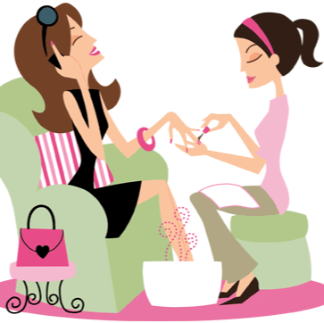 Nails Clipart Woman Nail - Nail Salon Clipart Png (363x362), Png Download