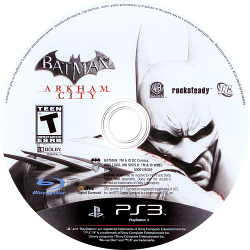 Arkham City Ps3 Disc - Batman Arkham City Original Videogame Score (500x500), Png Download