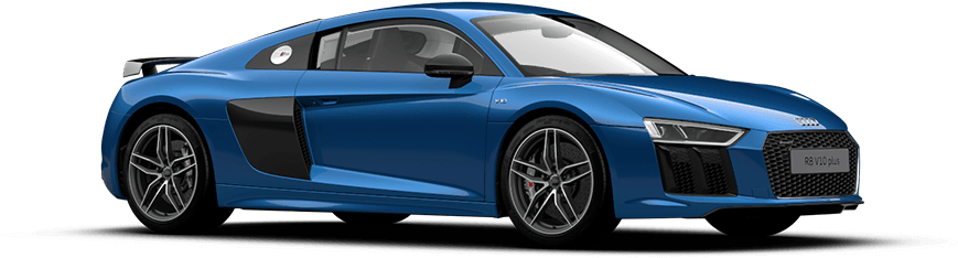 R8 Coupé V10 Plus - Supercar (952x384), Png Download