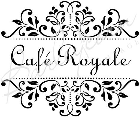 Fs46 Cafe Royale Stencil - Clothing Business Logo Design (500x500), Png Download
