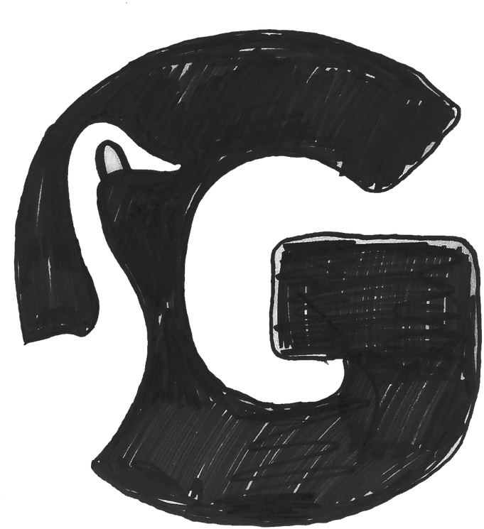 Functioning Stencil Of An Animal With A Letter - Stencil (729x800), Png Download