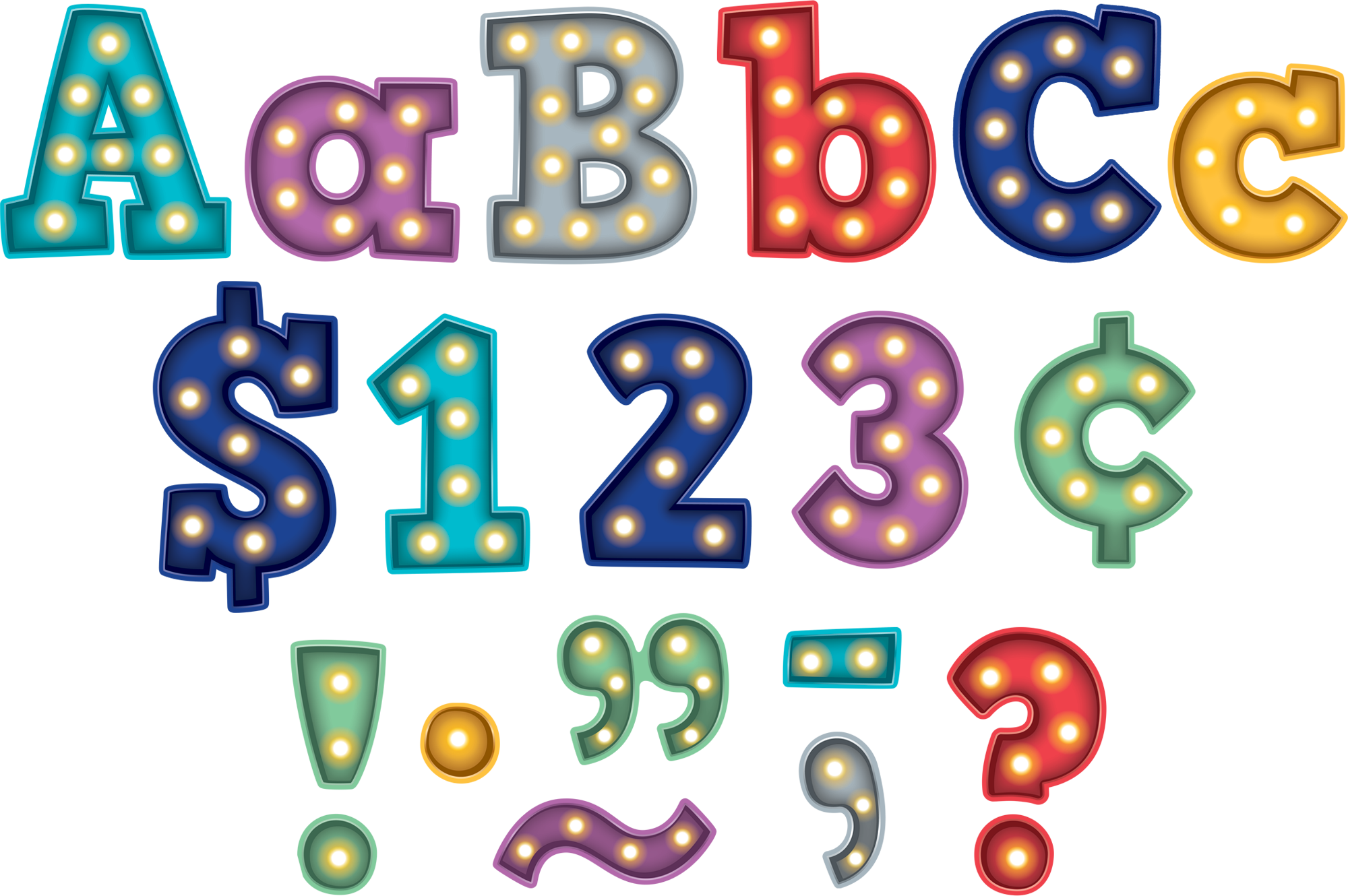 Marquee Bold Block 4quot Letters Combo Pack Tcr5866 - Marquee Bulletin Board Letters (2000x1330), Png Download