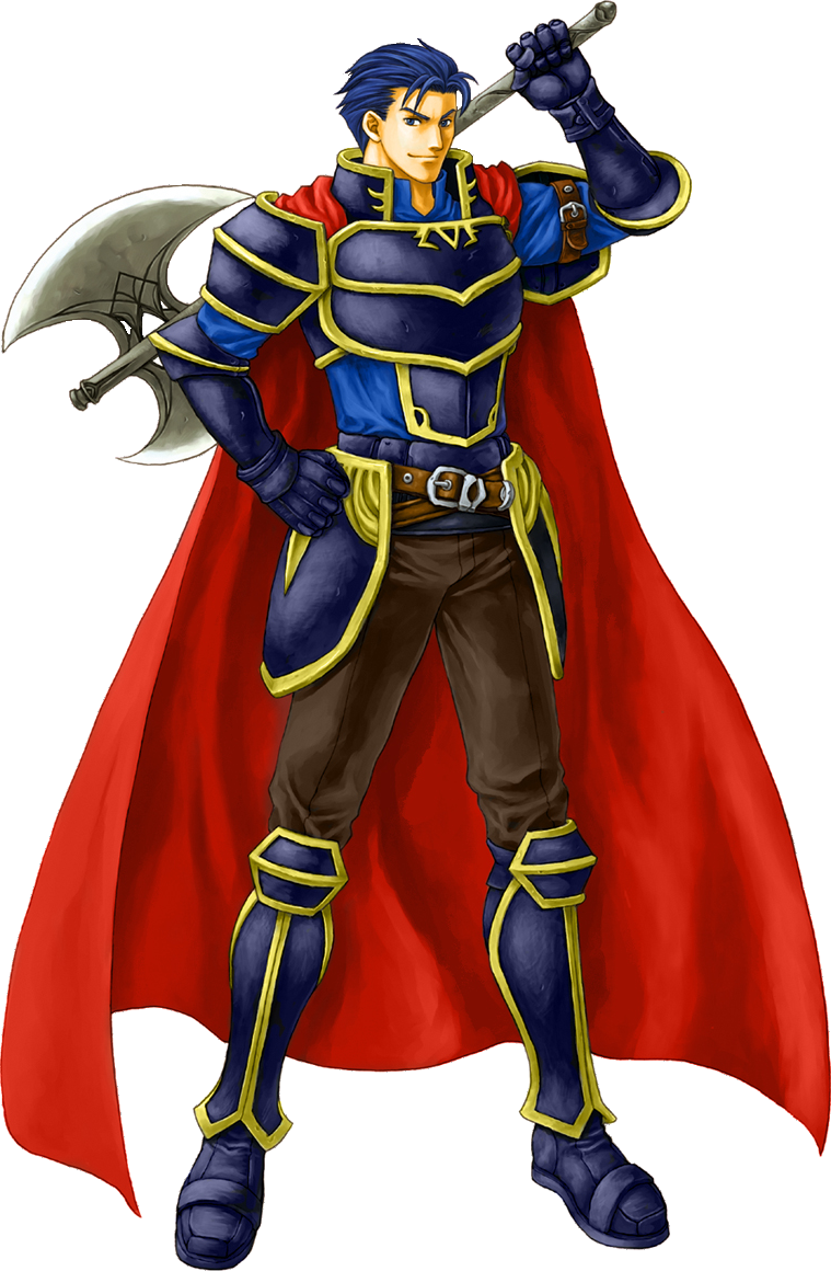 One Of The Old-school 'fire Emblem' Heroes - Hector Fire Emblem (759x1160), Png Download