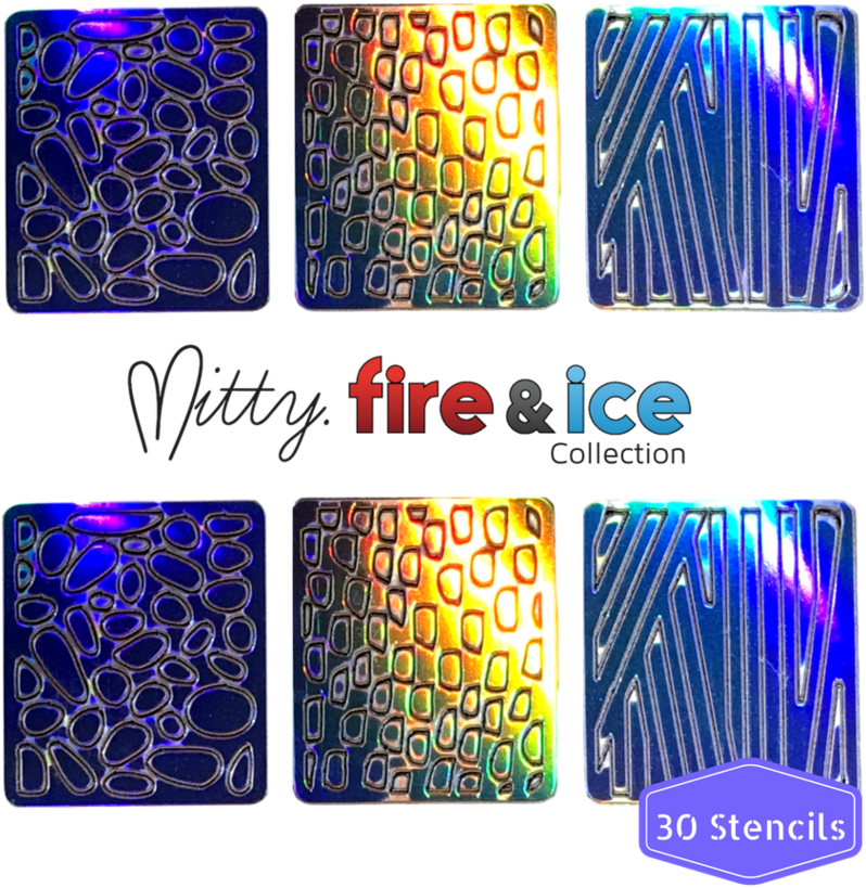 Fire & Ice Stencil - Nail (1024x1024), Png Download