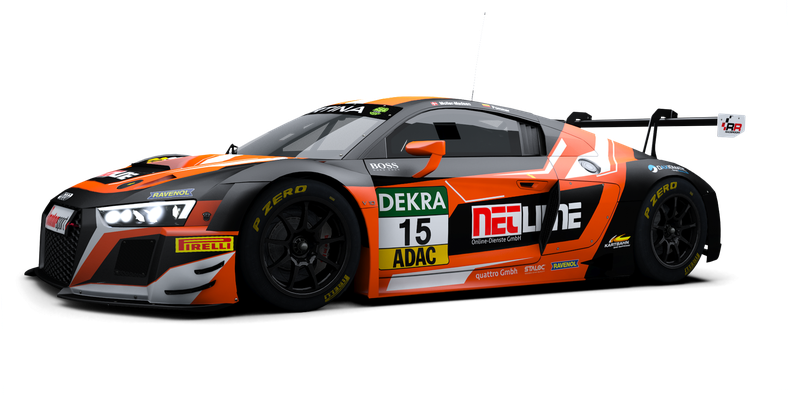 Audi R8 Lms - Audi R8 Lms Wrt Red (790x395), Png Download