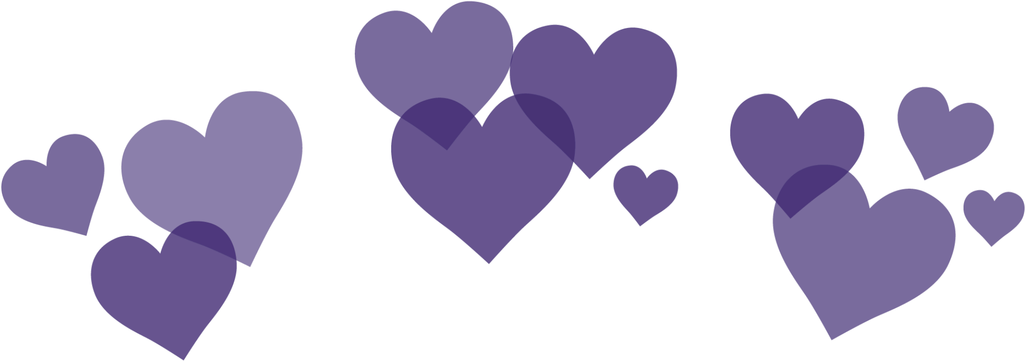 Purple Hearts Snapchat Filter Bynisha Decoration Intere - Transparent Background Heart Crown (1024x1024), Png Download