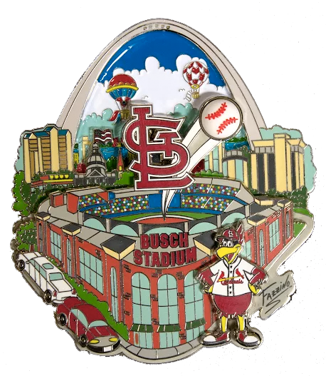 St Louis Cardinals Baseball Pin Fazzino - St. Louis Cardinals Stadium City 3-d Collector Pin (458x527), Png Download