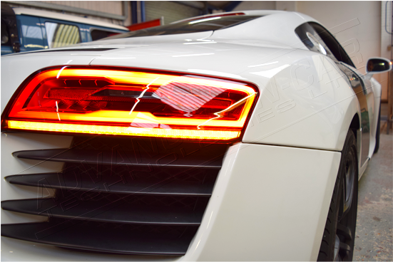 Audi R8 Led Clusters & Dynamic Light Modules - Audi R8 Custom Led Lights (550x550), Png Download