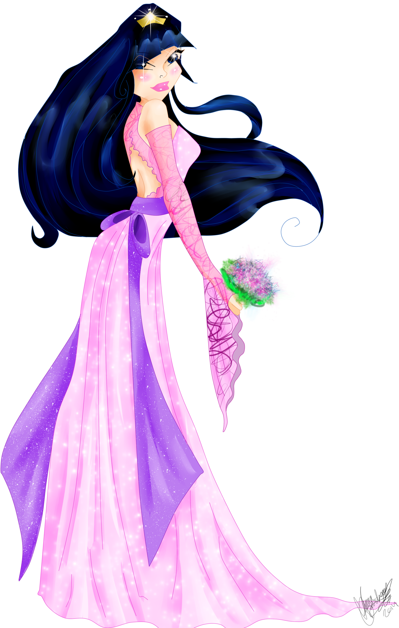 Free Download Winx Club Musa Wedding Dress Clipart (1600x2133), Png Download