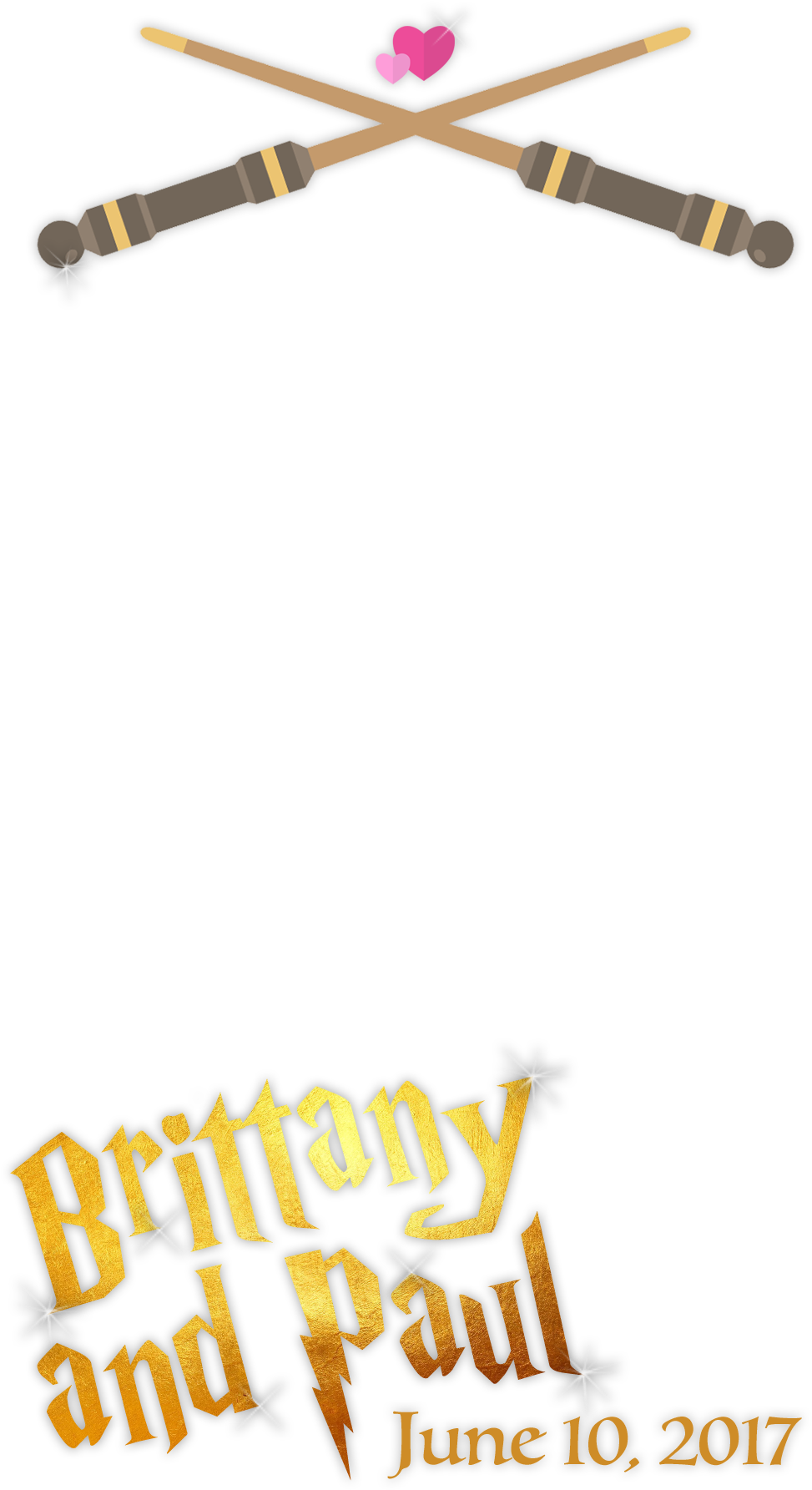 Harry Potter Themed Snapchat Filter For Brittany And - Wedding (1080x1920), Png Download