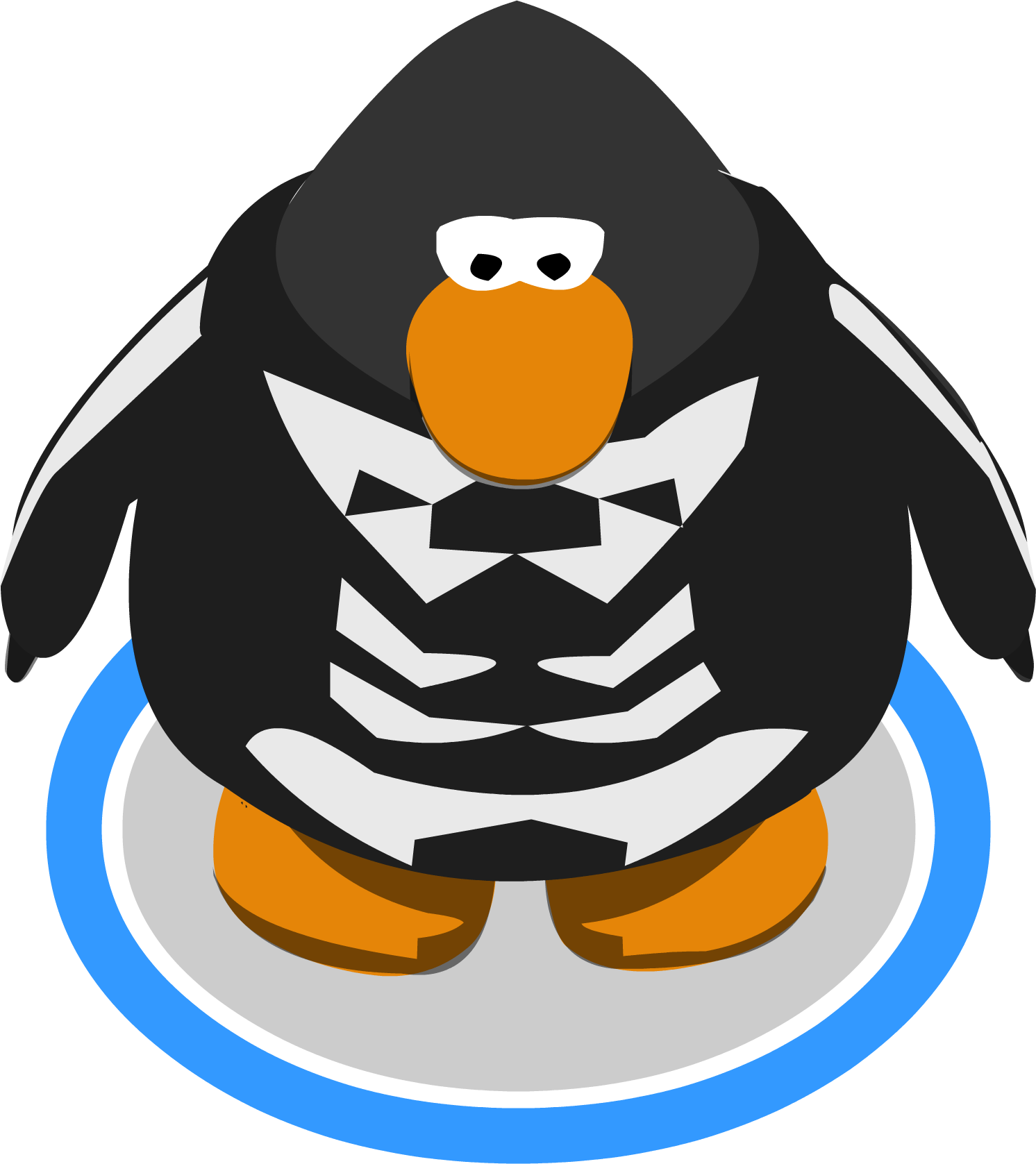 Skeleton Ingame - Png - Club Penguin Vuvuzela (1492x1677), Png Download