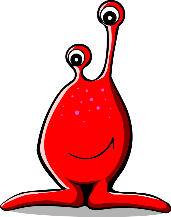 Red Alien Clipart - Alien Clip Art (600x762), Png Download