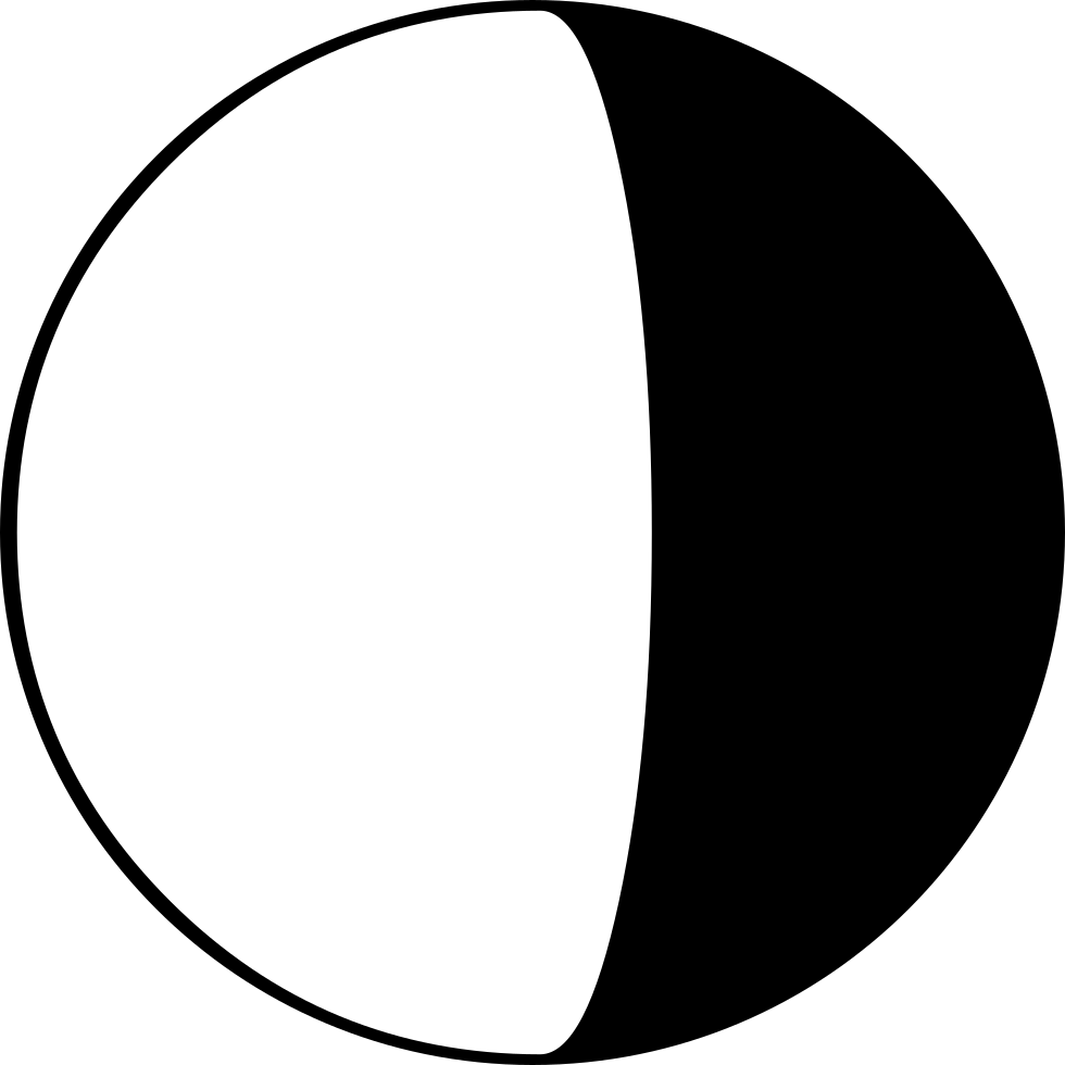 Moon Crescent Phase Symbol - Simbolo De Luna Creciente (980x980), Png Download