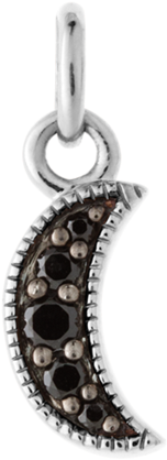 Moon Crescent Black Spinel Image - Locket (939x1024), Png Download