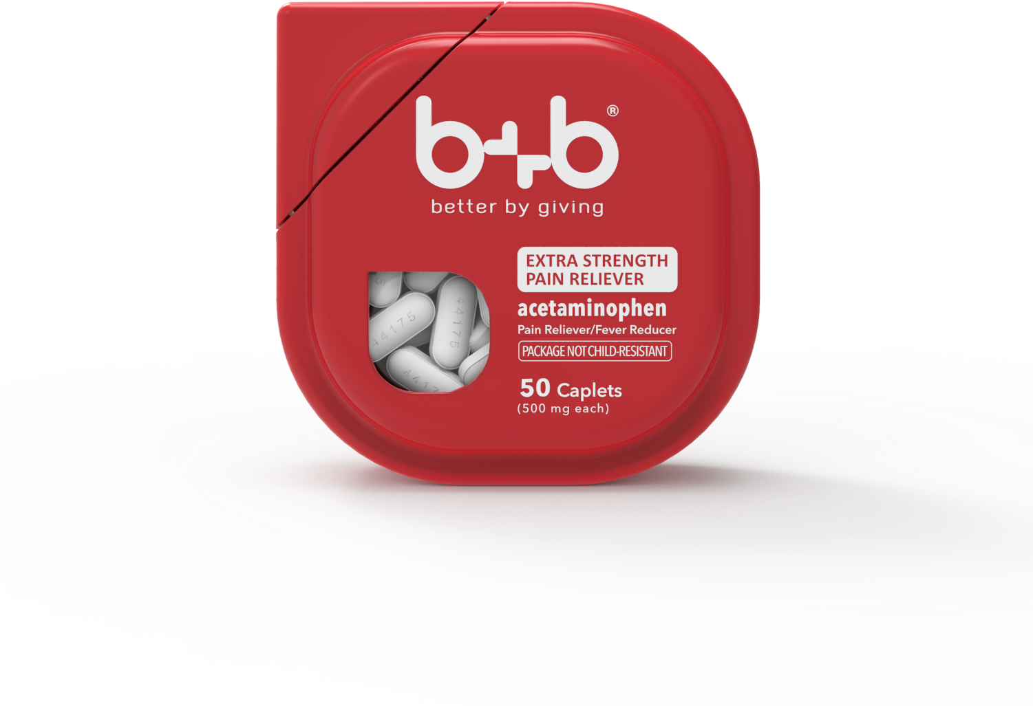 B B Extra Strength Acetaminophen Caplets - B+b Extra Strength Acetaminophen Caplets , Pain Reliever (1500x1350), Png Download