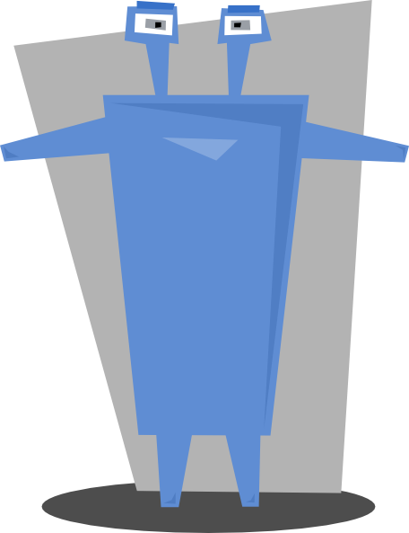 Blue Alien Svg Clip Arts 456 X 593 Px (456x593), Png Download