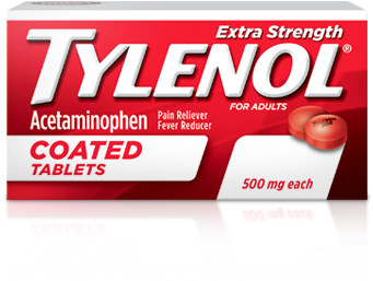 Tylenol® Regular Strength Tablets - Tylenol Extra Strength (370x370), Png Download